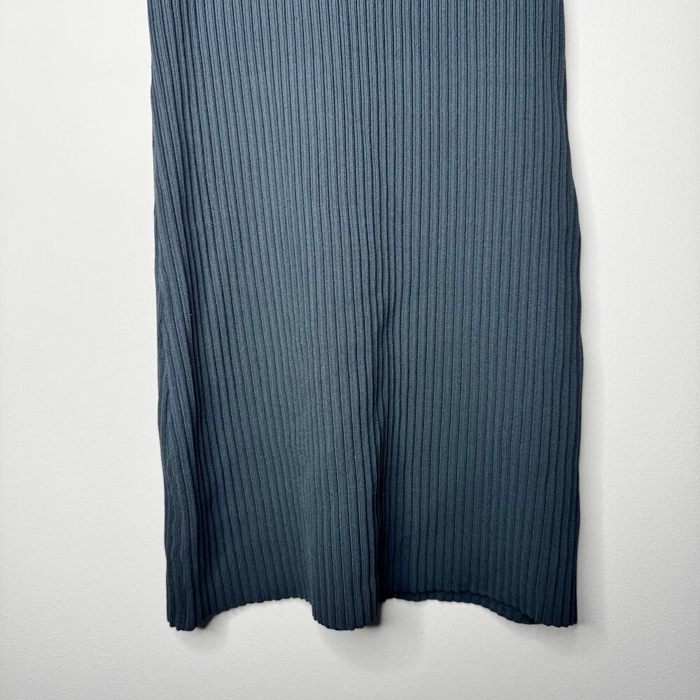 MM Lafleur Vincent Dress Medium Ribbed Jardigan Knit Midi Square Neck - Picture 4 of 10